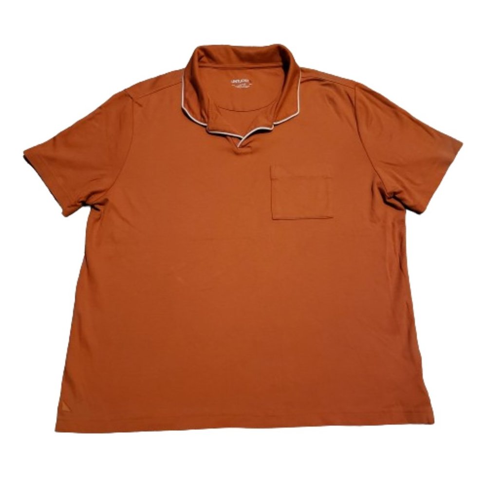 UNTUCKit Polo Shirt Men's Large L Orange Preppy Workwear Golf Summer Athletic